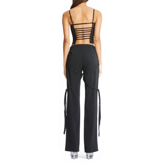 NWT I.AM.GIA Synopsis Pant Black Strappy Size M - Picture 3 of 8